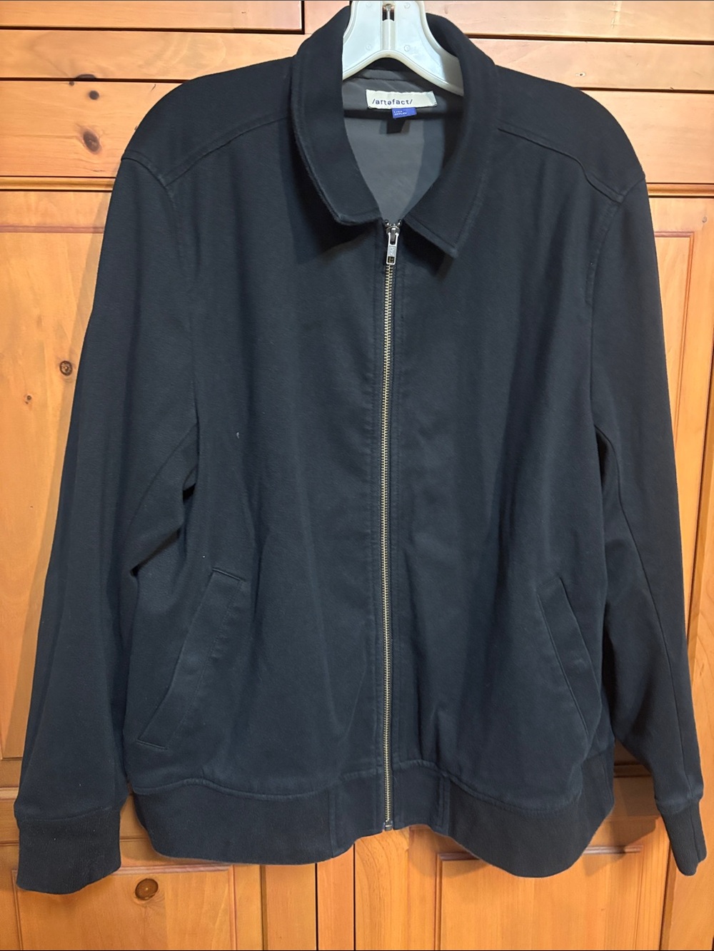 Artefact Men's Black Full-Zip Casual Bomber Jacket